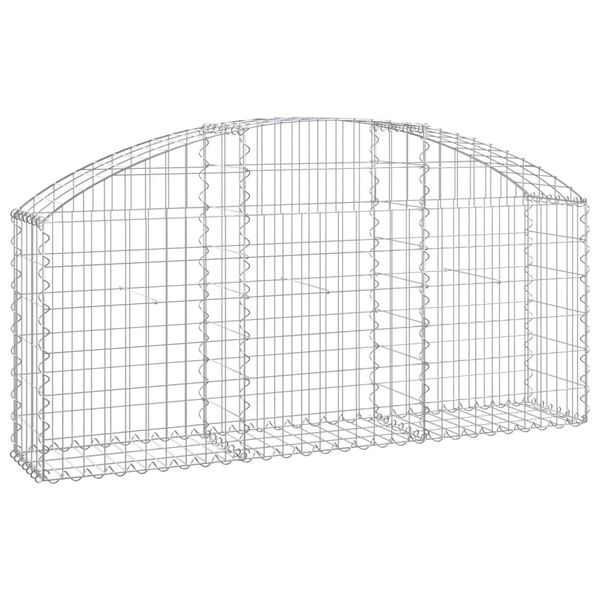 vidaXL Συρματοκιβώτιο Τοξωτό 150x30x60/80εκ. από Γαλβανισμένο Χάλυβα