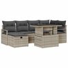 vidaXL &Sigma;&epsilon;&tau; &Kappa;&alpha;&nu;&alpha;&pi;έ &Kappa;ή&pi;&omicron;&upsilon; &mu;&epsilon; &mu;&alpha;&xi;&iota;&lambda;ά&rho;&iota; 7 pcs &Alpha;&nu;&omicron;&iota;&chi;&tau;ό &gamma;&kappa;&rho;&iota; &Pi;&omicron;&lambda;&upsilon; &rho;ά&tau;&alpha;&nu;