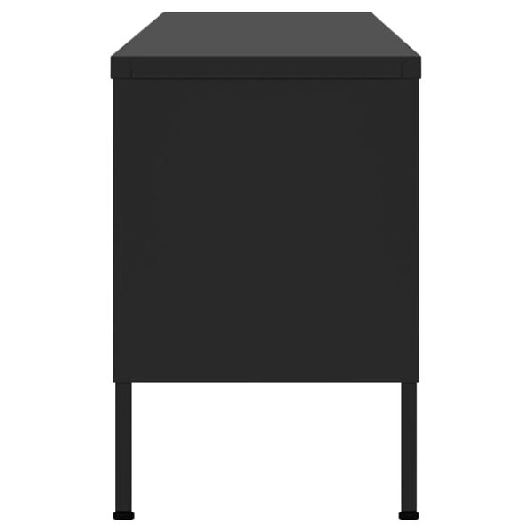 vidaXL Έπιπλο Τηλεόρασης Μαύρο 105x35x50 εκ. από Ατσάλι