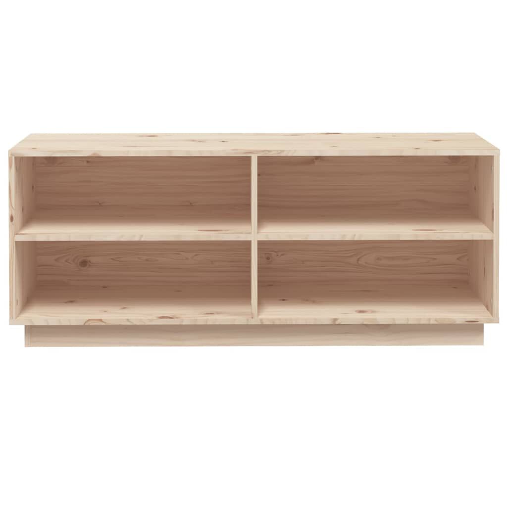vidaXL Παπουτσοθήκη 110 x 34 x 45 εκ. από Μασίφ Ξύλο Πεύκου