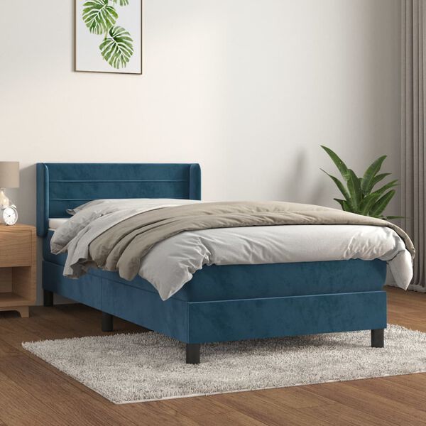 vidaXL &Kappa;&rho;&epsilon;&beta;ά&tau;&iota; Boxspring &mu;&epsilon; &Sigma;&tau;&rho;ώ&mu;&alpha; &Sigma;&kappa;&omicron;ύ&rho;&omicron; &Mu;&pi;&lambda;&epsilon; 90x190 &epsilon;&kappa;. &Beta;&epsilon;&lambda;&omicron;ύ&delta;&iota;&nu;&omicron;