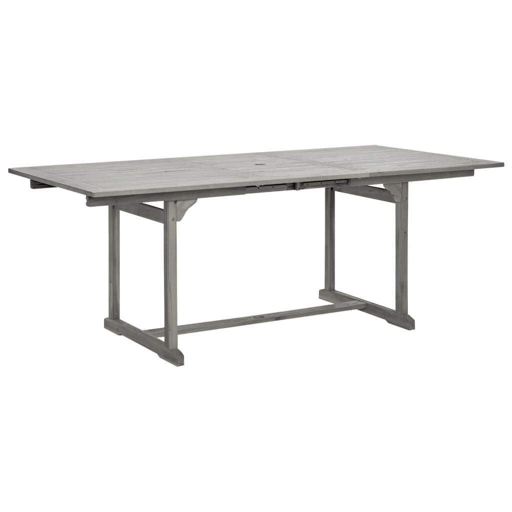 vidaXL Τραπεζαρία Κήπου (150-200) x 100 x 75 εκ από Μασίφ Ξύλο Ακακίας