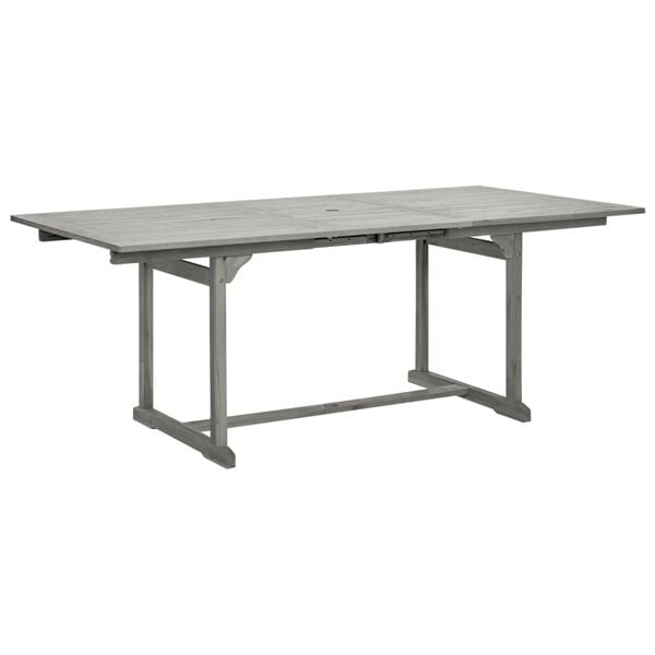 vidaXL Τραπεζαρία Κήπου (150-200) x 100 x 75 εκ από Μασίφ Ξύλο Ακακίας