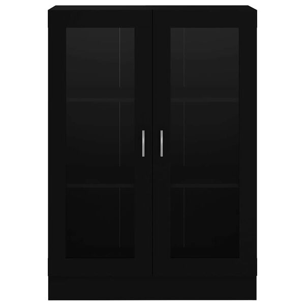 vidaXL Βιτρίνα Μαύρη 82,5 x 30,5 x 115 εκ. Επεξ. Ξύλο