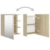 vidaXL Καθρέφτης Μπάνιου Sonoma Δρυς 62,5x20,5x64 εκ. από Επεξ. Ξύλο