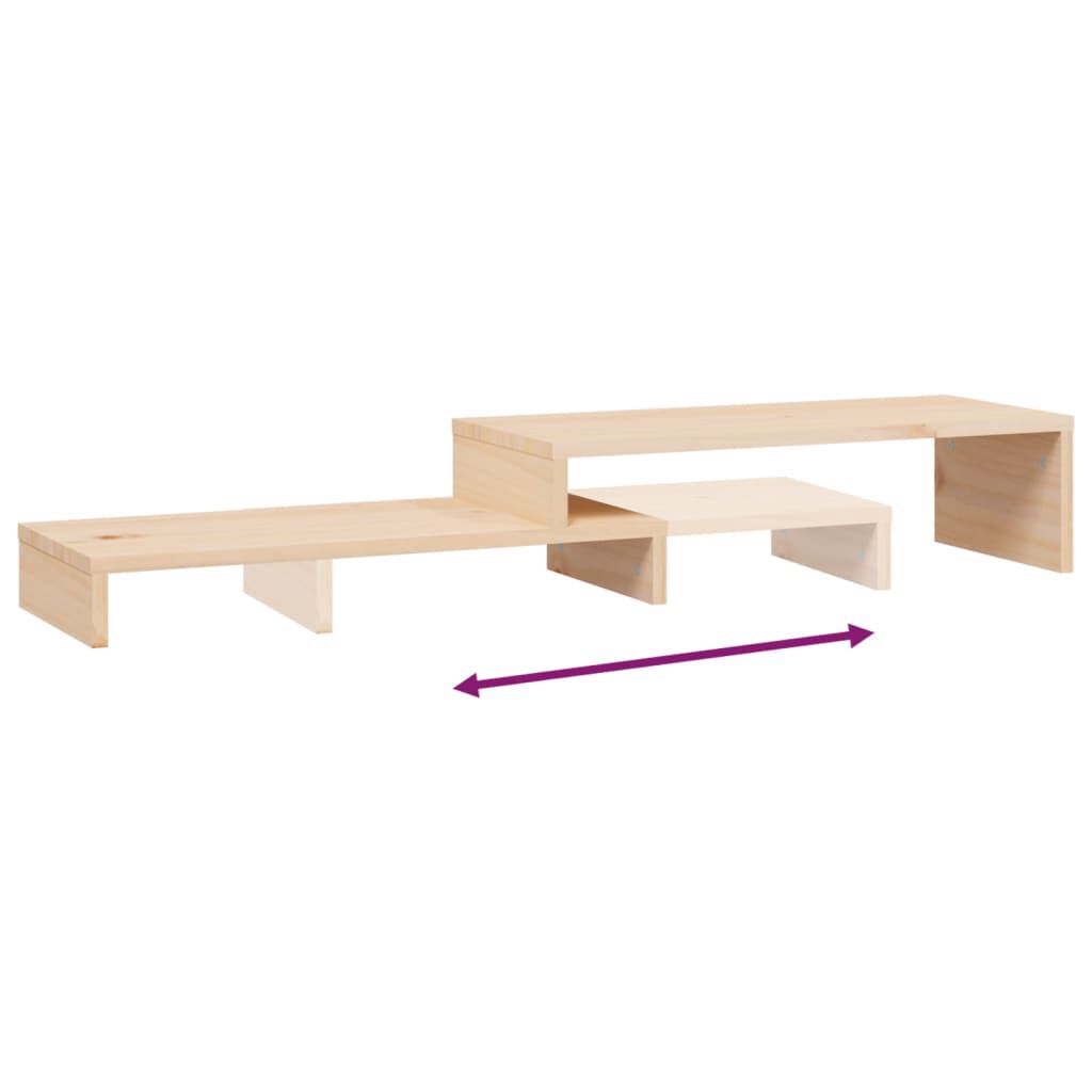 vidaXL Βάση Οθόνης (52-101) x 22 x 14 εκ. από Μασίφ Ξύλο Πεύκου