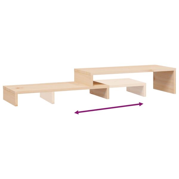 vidaXL Βάση Οθόνης (52-101) x 22 x 14 εκ. από Μασίφ Ξύλο Πεύκου