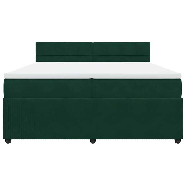 vidaXL &Kappa;&rho;&epsilon;&beta;ά&tau;&iota; Boxspring &mu;&epsilon; &Sigma;&tau;&rho;ώ&mu;&alpha; &Sigma;&kappa;&omicron;ύ&rho;&omicron; &Pi;&rho;ά&sigma;&iota;&nu;&omicron; 200x200&epsilon;&kappa;. &Beta;&epsilon;&lambda;&omicron;ύ&delta;&iota;&nu;&omicron;