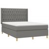 vidaXL &Kappa;&rho;&epsilon;&beta;ά&tau;&iota; Boxspring &mu;&epsilon; &Sigma;&tau;&rho;ώ&mu;&alpha; & LED &Sigma;&kappa;.&Gamma;&kappa;&rho;&iota; 140x200 &epsilon;&kappa; &Upsilon;&phi;&alpha;&sigma;&mu;ά&tau;&iota;&nu;&omicron;