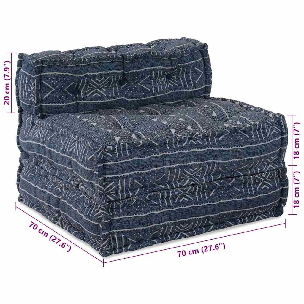 vidaXL Μαξιλάρι 3 pcs Μπλε 70 x 70 x 54 εκ Πολυεστέρας