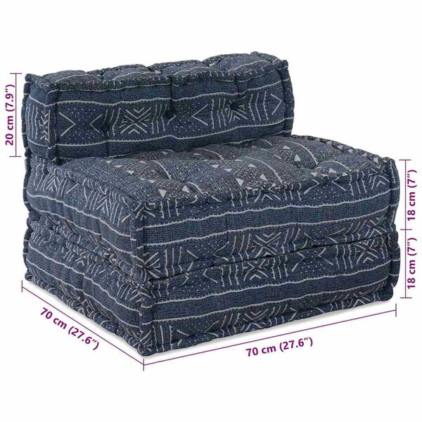 vidaXL Μαξιλάρι 3 pcs Μπλε 70 x 70 x 54 εκ Πολυεστέρας