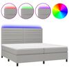 vidaXL &Kappa;&rho;&epsilon;&beta;ά&tau;&iota; Boxspring &mu;&epsilon; &Sigma;&tau;&rho;ώ&mu;&alpha; & LED &Alpha;&nu;.&Gamma;&kappa;&rho;&iota; 200x200&epsilon;&kappa;. &Upsilon;&phi;&alpha;&sigma;&mu;ά&tau;&iota;&nu;&omicron;