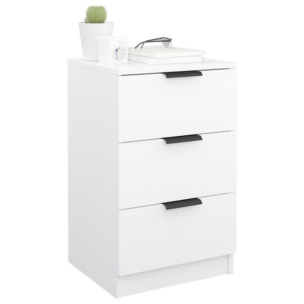 vidaXL Κομοδίνο Λευκό 40 x 36 x 65 εκ.