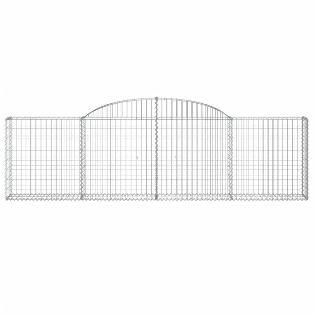 vidaXL Συρματοκιβώτια Τοξωτά 4 τεμ. 300x30x80/100 εκ. Γαλβαν. Ατσάλι