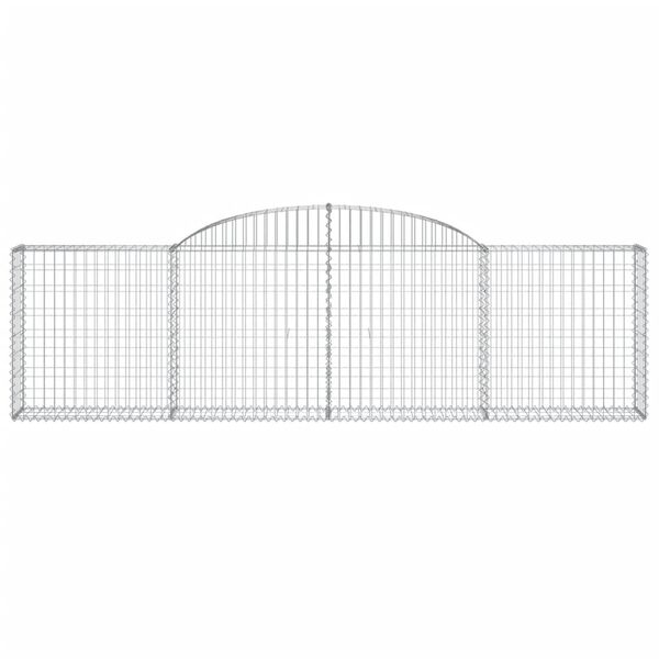 vidaXL Συρματοκιβώτια Τοξωτά 4 τεμ. 300x30x80/100 εκ. Γαλβαν. Ατσάλι