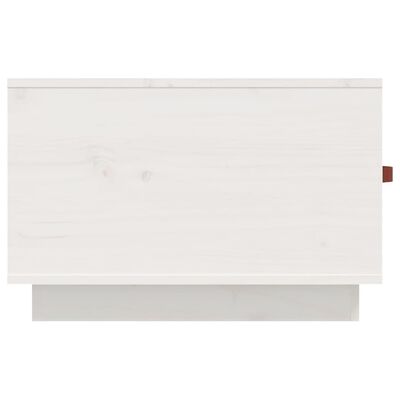 vidaXL Τραπεζάκι Σαλονιού Λευκό 60x53x35 εκ από Μασίφ Ξύλο Πεύκου