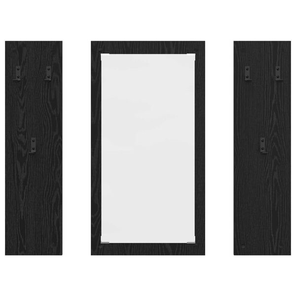 vidaXL Τοίχου Κρεμάστρα Μαύρη δρυς 96 x 1.5 x 90 εκ Επεξεργασμένο ξύλο