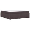 vidaXL Σκελετός Κρεβατιού Σκούρο καφέ Σκούρο καφέ 200 x 200 cm ύφασμα