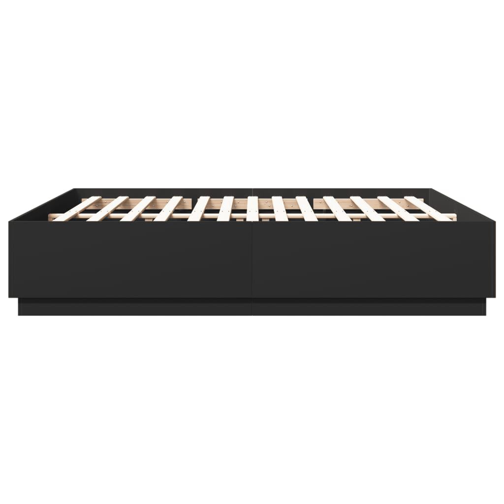 vidaXL Πλαίσιο Κρεβατιού Μαύρο 180 x 200 εκ. από Επεξεργασμένο Ξύλο