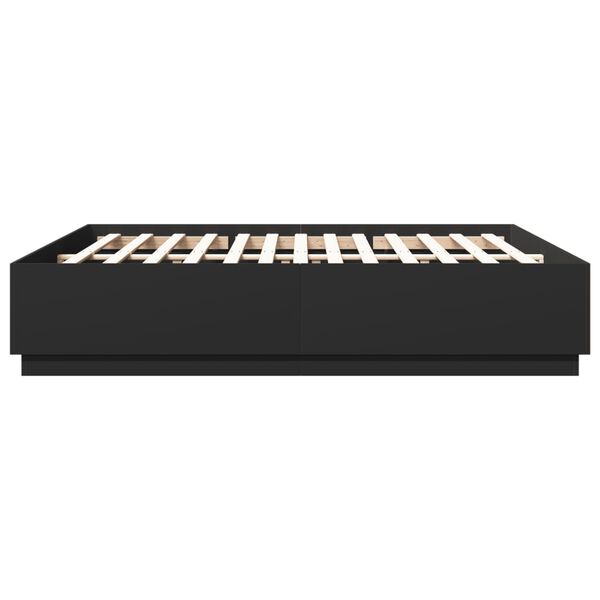 vidaXL Πλαίσιο Κρεβατιού Μαύρο 180 x 200 εκ. από Επεξεργασμένο Ξύλο