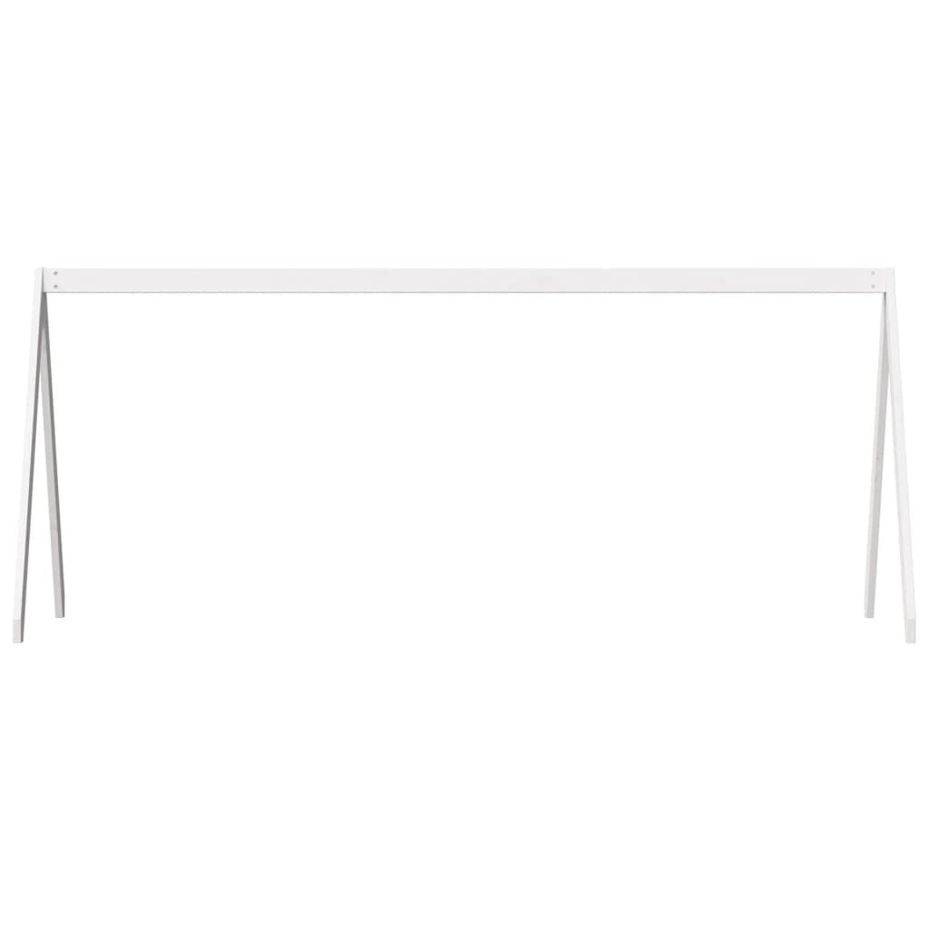 vidaXL Οροφή Κρεβατιού Παιδική Λευκό 199x80,5x88 εκ. Μασίφ Ξύλο Πεύκου