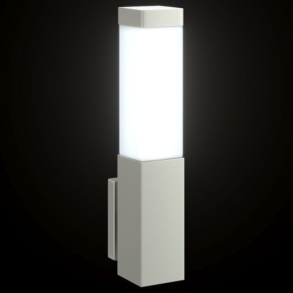 vidaXL Εξωτερικά Φωτιστικά Τοίχου 2 pcs Ασημί 10.5 x 6 x 35 εκ.