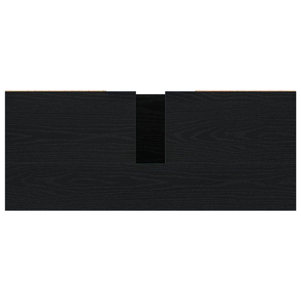 vidaXL Ντουλάπι Μπάνιου Μαύρη Δρυς 80x33x60 εκ Επεξεργασμένο Ξύλο
