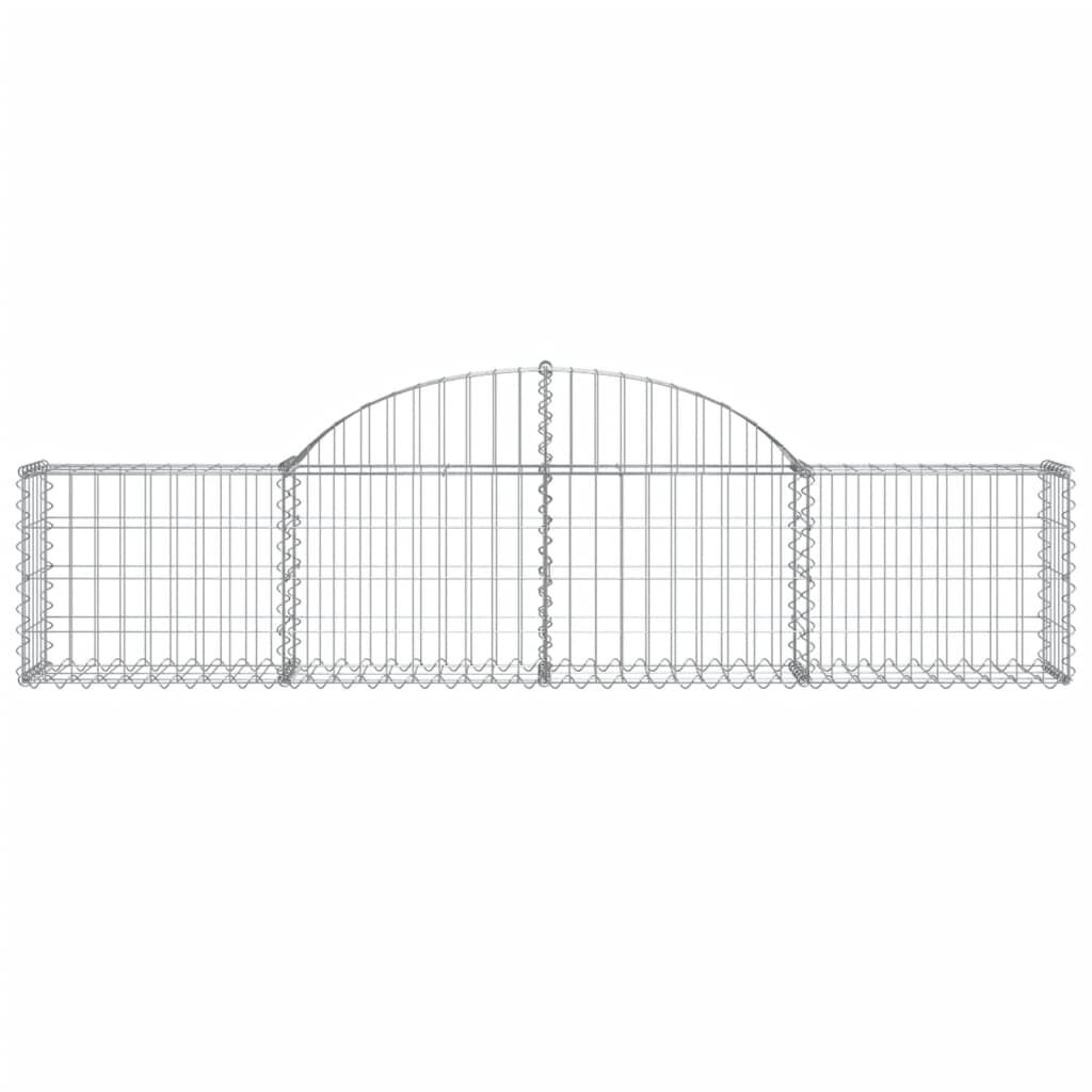 vidaXL Συρματοκιβώτια Τοξωτά 15 τεμ. 200x30x40/60 εκ. Γαλβαν. Ατσάλι