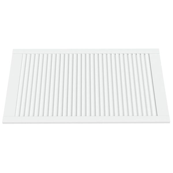 vidaXL Πορτάκια με Περσίδες 2 τεμ. Λευκά 99,3x59,4εκ Μασίφ Ξύλο Πεύκου