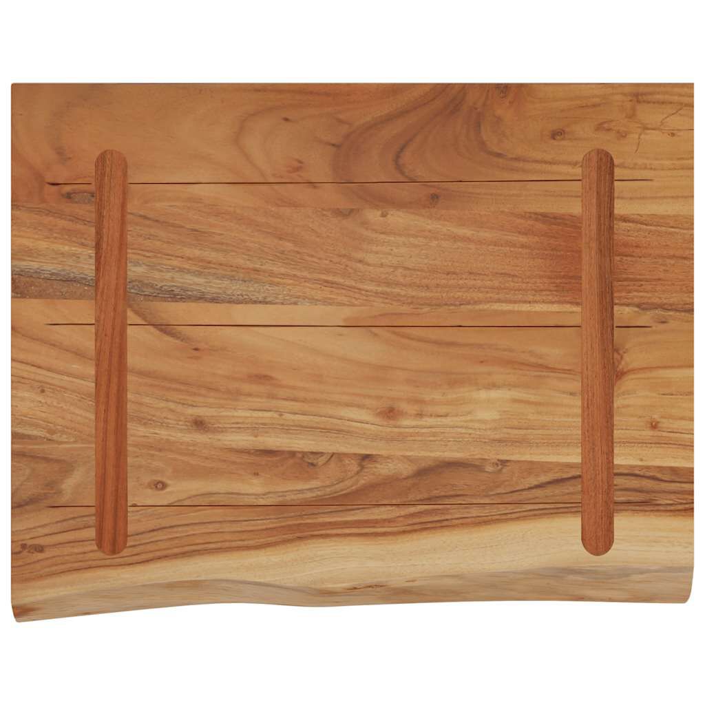 vidaXL Ράφι Επιτοίχιο Ορθ. Live Edge 50x40x2,5 εκ. Μασίφ Ξύλο Ακακίας