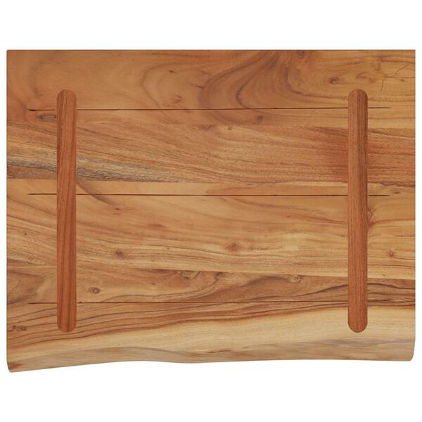 vidaXL Ράφι Επιτοίχιο Ορθ. Live Edge 50x40x2,5 εκ. Μασίφ Ξύλο Ακακίας