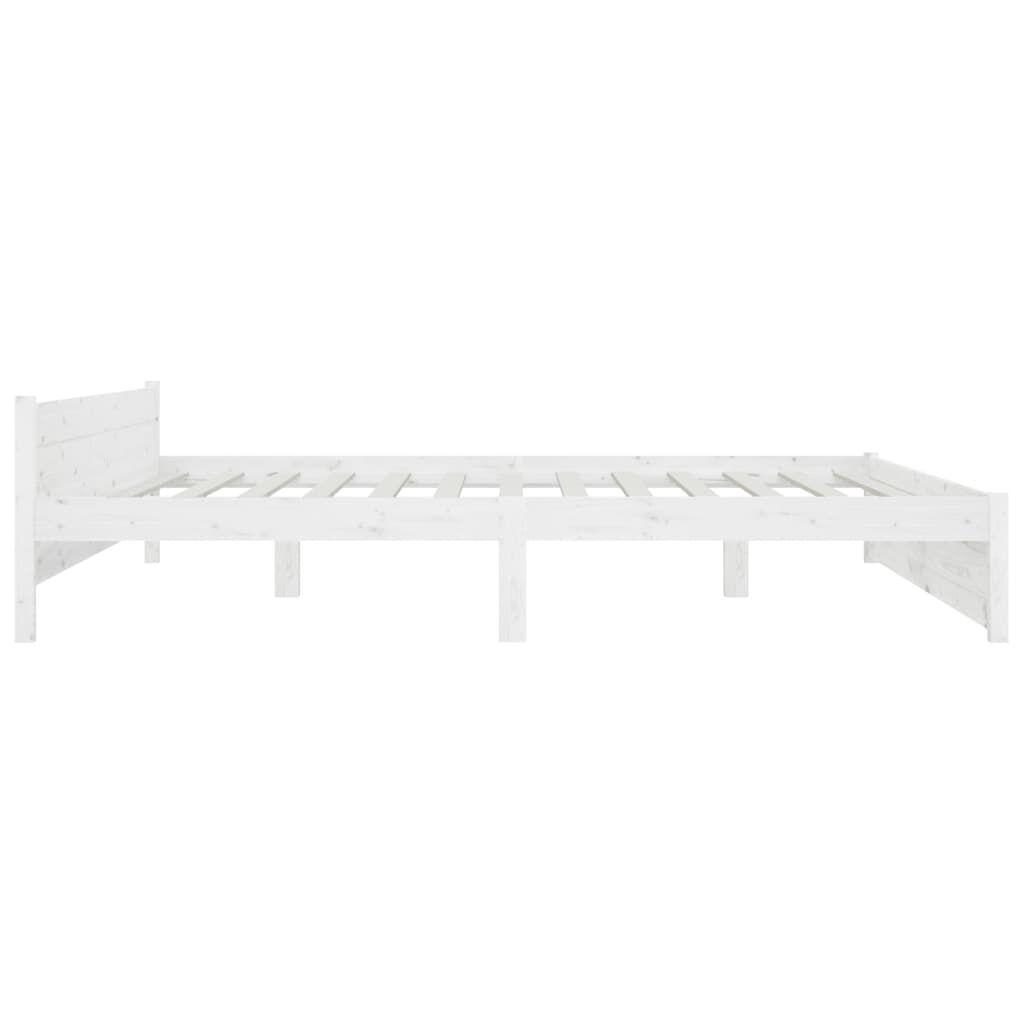 vidaXL Πλαίσιο Κρεβατιού Συρτάρια Λευκό 180 x 200 εκ Super King Size