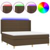 vidaXL &Kappa;&rho;&epsilon;&beta;ά&tau;&iota; Boxspring &mu;&epsilon; &Sigma;&tau;&rho;ώ&mu;&alpha; & LED &Sigma;&kappa;.&Kappa;&alpha;&phi;έ 160x200&epsilon;&kappa;. &Upsilon;&phi;&alpha;&sigma;&mu;ά&tau;&iota;&nu;&omicron;