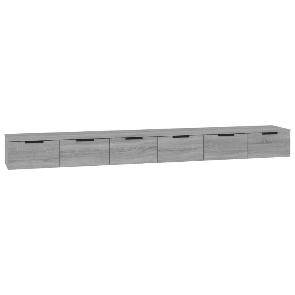 vidaXL Ντουλάπια Τοίχου 2 τεμ. Γκρι Sonoma 102x30x20 εκ. Επ. Ξύλο
