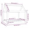 vidaXL Κρεβάτι Σκύλου Λευκό 81 x 60 x 70 εκ. από Μασίφ Ξύλο Πεύκου