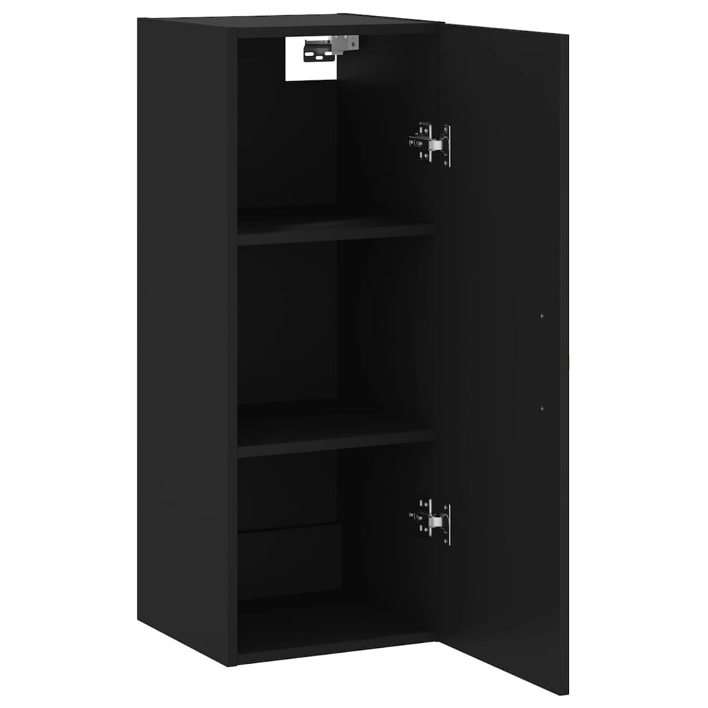 vidaXL Ντουλάπι Τοίχου Μαύρο 34,5x34x90 εκ.