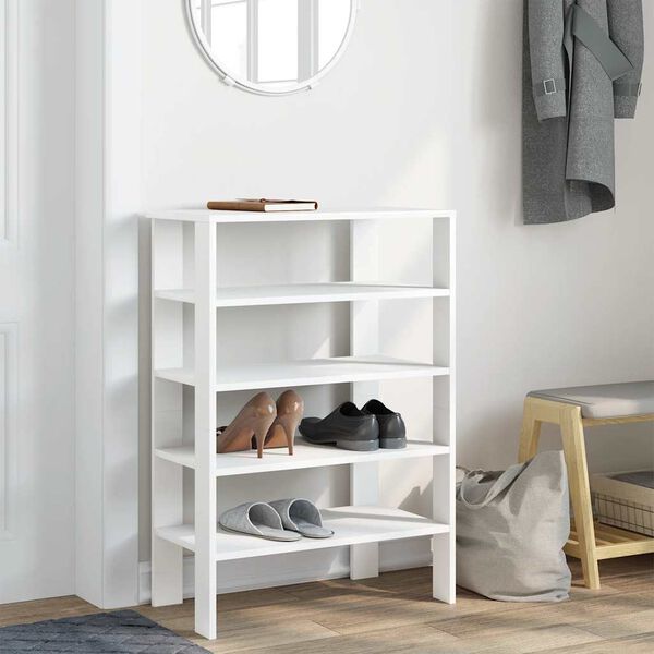 Ράφι παπουτσιών vidaXL Λευκό 61x32x87,5 cm Κατασκευασμένο ξύλο