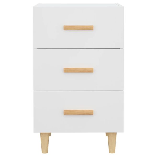 vidaXL Κομοδίνο Λευκό 40 x 40 x 66 εκ. από Επεξεργασμένο Ξύλο