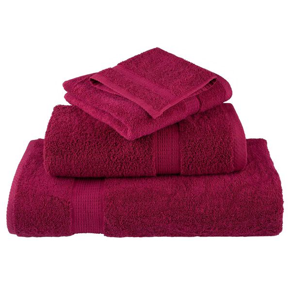 vidaXL Πετσέτες 2 pcs Μπορντώ 15 x 21 cm Βαμβάκι