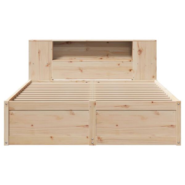 vidaXL Σκελετός Κρεβατιού Χωρίς Στρώμα 160x200 εκ Μασίφ Ξύλο Πεύκου