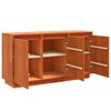 vidaXL Πλαϊνό γραφείο Καφέ 111 x 34 x 60 εκ Μασίφ ξύλο πεύκου