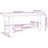 vidaXL Τραπεζάκι Σαλονιού Καφέ Δρυς 102x55x42 εκ. Επεξεργασμένο Ξύλο