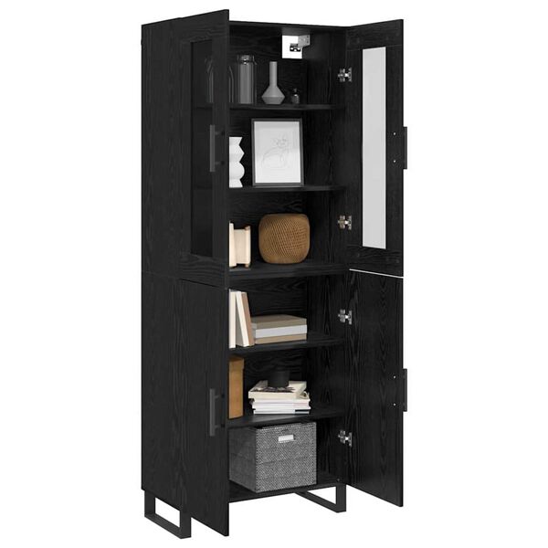 vidaXL Highboard 2 pcs &Mu;&alpha;ύ&rho;&eta; &delta;&rho;&upsilon;&sigmaf; &Epsilon;&pi;&epsilon;&xi;&epsilon;&rho;&gamma;&alpha;&sigma;&mu;έ&nu;&omicron; &xi;ύ&lambda;&omicron;