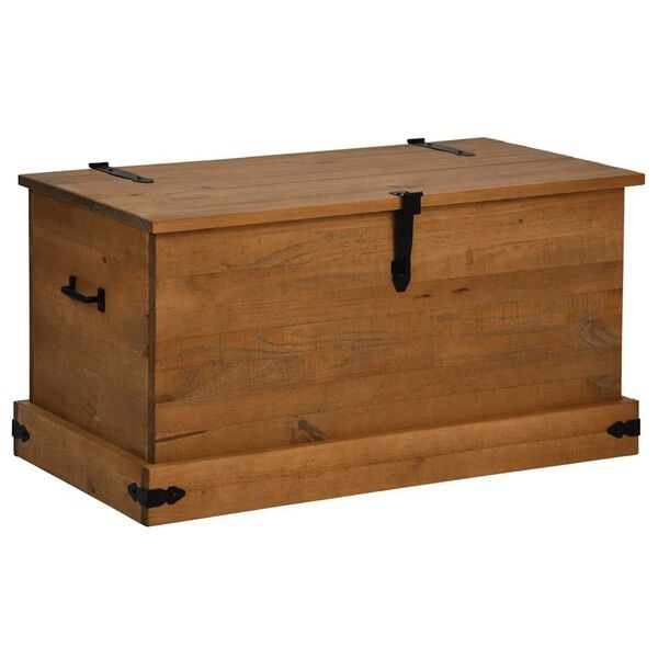 vidaXL Σεντούκι αποθήκευσης HALDEN 91x48x47 cm Ξύλο μασίφ πεύκο