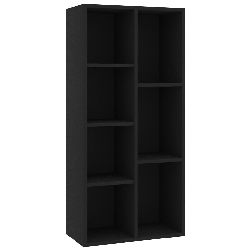 vidaXL Βιβλιοθήκη Μαύρη 50 x 25 x 106 εκ. από Επεξ. Ξύλο