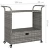 vidaXL Τρόλεϊ Μεταφοράς με Συρτάρι Γκρι 100x45x97 εκ. Συνθετικό Ρατάν