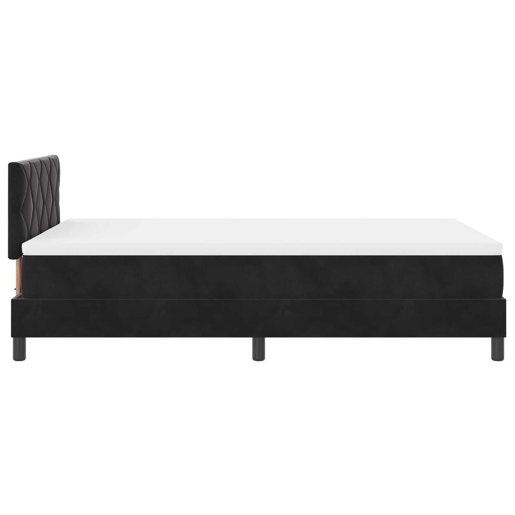 vidaXL Κρεβάτι με Ελατήρια και Στρώμα Μαύρο 120 x 190 cm ύφασμα