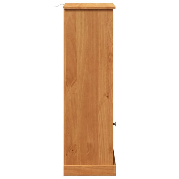 vidaXL Ντουλάπι Μπάνιου καφέ μελί 37 x 34 x 110 εκ Μασίφ ξύλο πεύκου