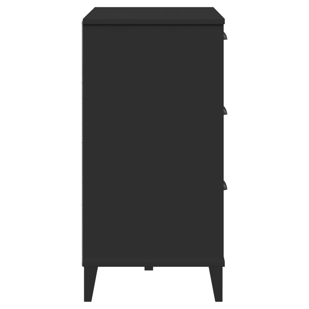 vidaXL Μπουφές VIKEN Μαύρος 80 x 40 x 80 εκ. από Επεξεργασμένο Ξύλο