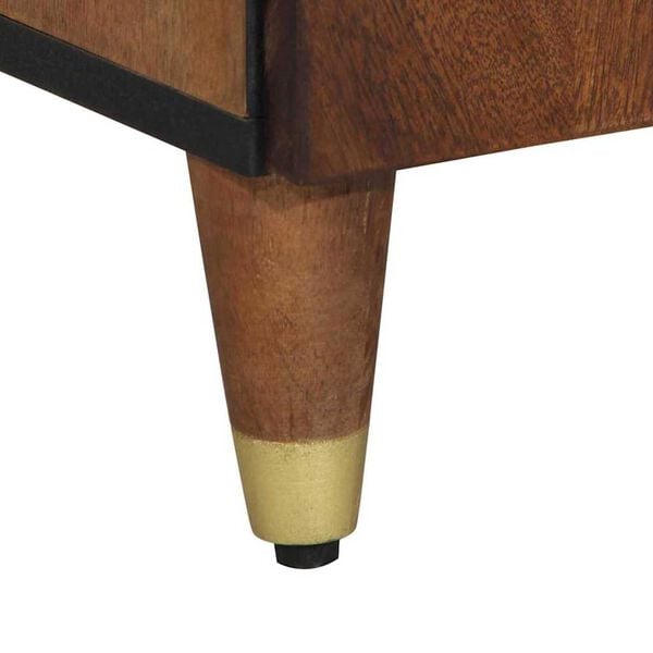 vidaXL Πλαϊνό γραφείο καφέ μελί 38 x 33.5 x 160 εκ Μασίφ ξύλο μάνγκο